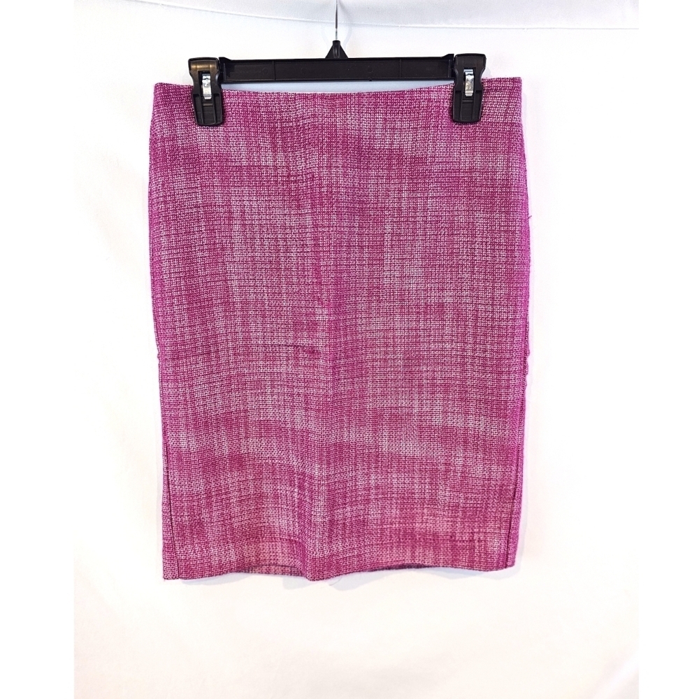 Talbots Size 6P Purple White Pencil Straight Skirt